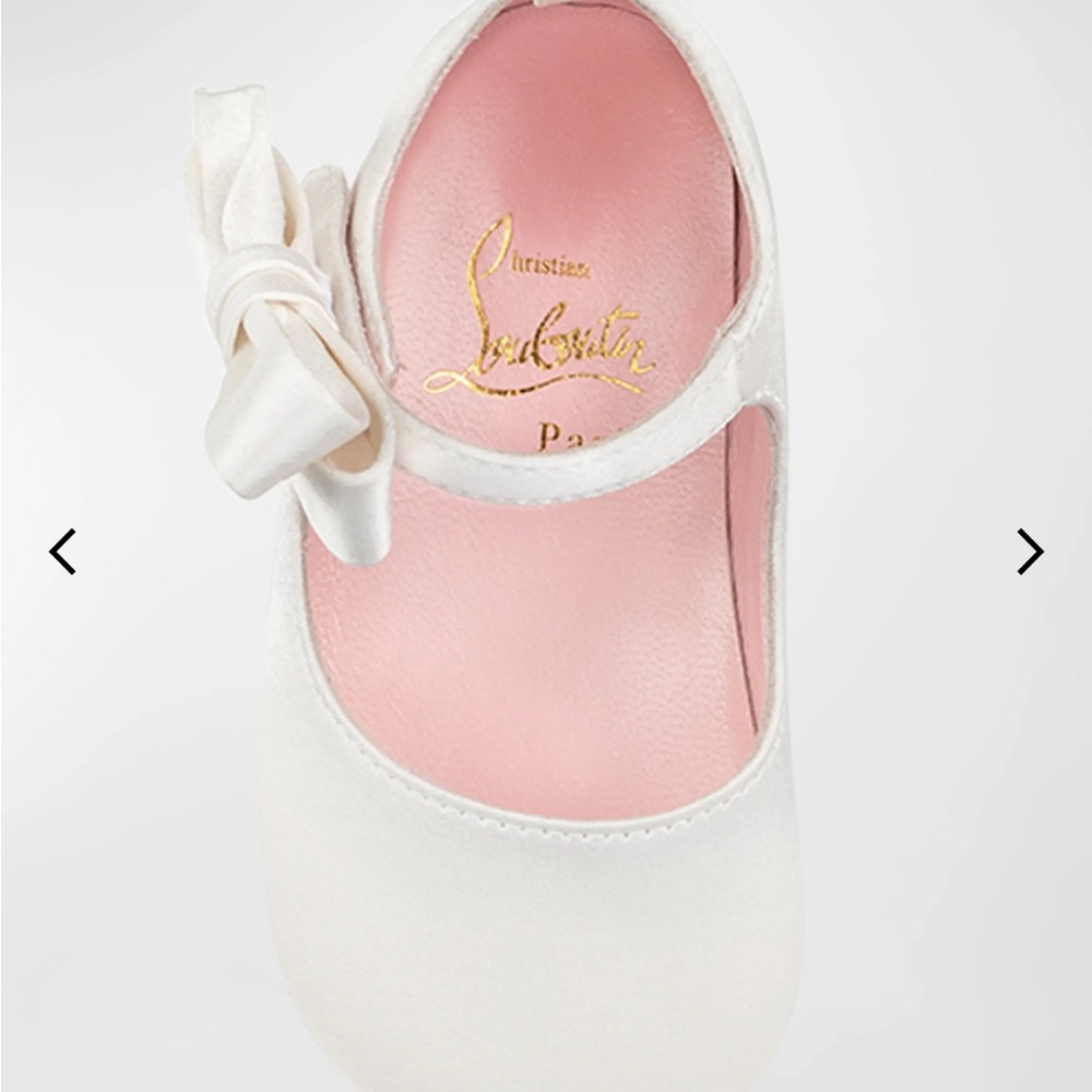 Christian Louboutin Kids White Mary Jane Shoes never worn